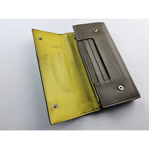 Celine Pebbled Leather Snap Full Size Long Wallet - Picture 12 of 16